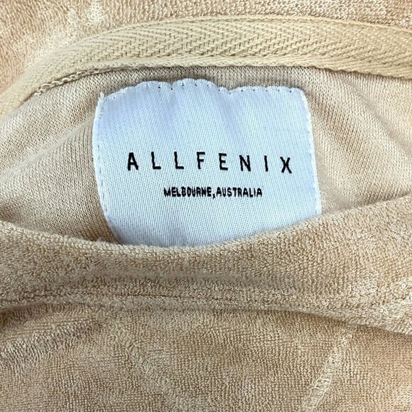 Anthropologie All Fenix S French Terry Sweatshirt Tan Long Sleeve Crew Neck - Picture 7 of 9